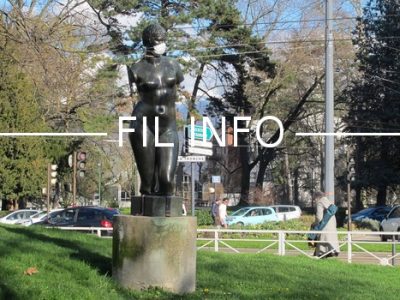 Des militants écologistes ont sillonné Grenoble samedi 31 mars et affublé les statues de la ville de masques pour alerter des dangers de la pollution.