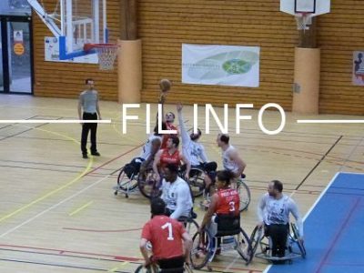 Le Meylan Grenoble handibasket lors d'une victoire face à Chalon-sur-Saône le 3 février 2019. © Meylan Grenoble handibasket