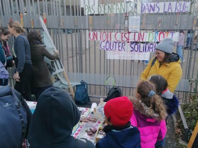 Goûter solidaire organisé par le collectif Solidarité Lucie Aubrac , vendredi 30 novembre 2024 DR
