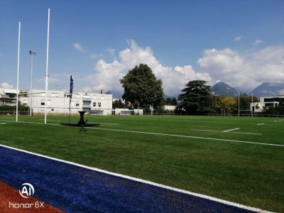 Inauguration du nouveau terrain annexe synthétique du FCG au Stade Lesdiguières, le 11 septembre 2021, à l'occasion de la fête du club.