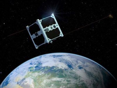 Un nanosatellite en orbite (illustration). © SkyFi