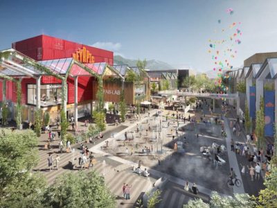 Image de synthèse du futur "pôle de vie" Neyrpic, à Saint-Martin-d'Hères, dont la livraison est prévue pour la fin 2023. © Kraken pour Apsys