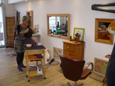 salon de coiffure OéB Coiffure végétale. © Delphine Chappaz - placegrenet.fr