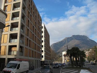 Inauguration des deux premiers immeubles de l'îlot Peugeot, l'un des secteurs du quartier Esplanade en cours de requalification, samedi 26 janvier 2019 © Séverine Cattiaux - Place Gre'net