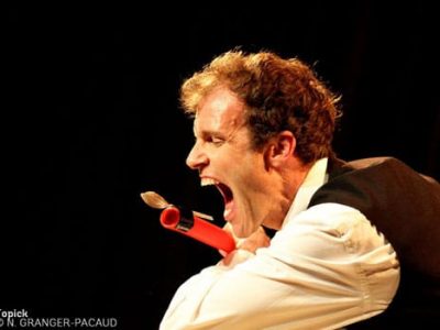 L'humoriste Topick au café théâtre de la Basse Cour à Grenoble. © N. Granger-Pacaud