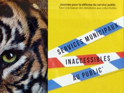 Services municipaux inaccessibles : Journée pour la défense du service public à Grenoble en 2015, face à la baisse des dotations aux collectivités collectivités. © Séverine Cattiaux - placegrenet.fr