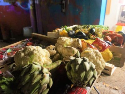 Une partie des fruits et légumes de la récolte © Simon Marseille - Place Gre'net