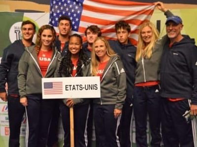 L'équipe des Etats-Unis victorieuse du Master'U BNP Paribas de tennis à Seyssins en 2018. © Laurent Genin
