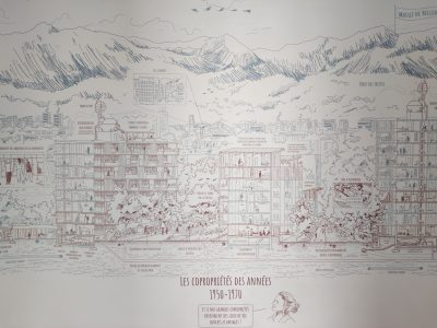 La Ville de Grenoble a présenté sa fresque Grenoble 2040 durant l'été, panorama d'une vision d'un futur "low tech"