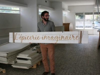 Une épicerie collaborative s'installe à Grenoble. Objectif de l'Éléfàn : vendre à ses adhérents-bénévoles des produits responsables à des prix accessibles.L'Éléfàn en travaux © Florent Mathieu - Place Gre'net