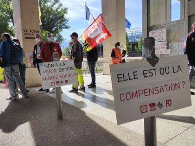 Les agents métropolitains de Grenoble manifestent contre les 1607 de travail imposées sans compensations