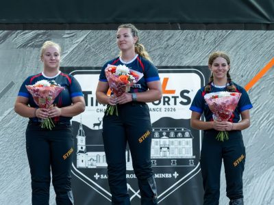 Ophélie Guimet championne de france bucheronnage sportif (c) STIHL TIMBERSPORTS
