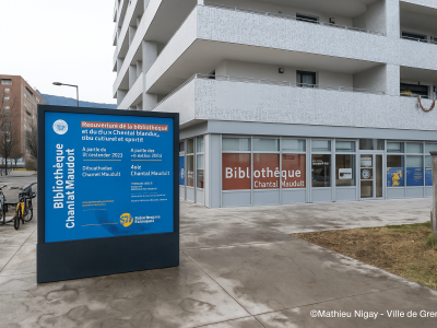 Réouverture de la bibliothèque Chantal Mauduit dans un lieu temporaire à Grenoble. © Mathieu Nigay - Ville de Grenoble